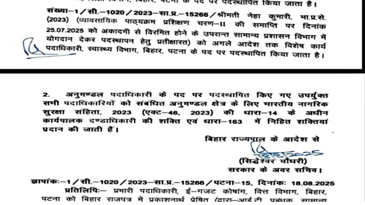 Bihar IAS Transfer 2025